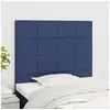 Image de Hoofdborden 2 st 90x5x78/88 cm stof blauw3116320
