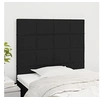 Image de Hoofdborden 2 st 100x5x78/88 cm stof zwart3116324