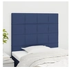 Image de Hoofdborden 2 st 100x5x78/88 cm stof blauw3116328