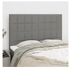 Image de Hoofdborden 4 st 72x5x78/88 cm stof donkergrijs3116331