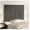 Image de Hoofdborden 2 st 80x5x78/88 cm fluweel donkergrijs3116363