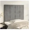 Image de Têtes de lit 2 pcs Gris clair 90x5x78 88 cm Velours
