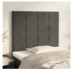 Image de Hoofdborden 2 st 100x5x78/88 cm fluweel donkergrijs3116375