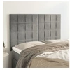 Image de Hoofdborden 4 st 72x5x78/88 cm fluweel lichtgrijs3116380