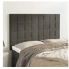 Image de Hoofdborden 4 st 72x5x78/88 cm fluweel donkergrijs3116381