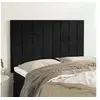 Image de Hoofdborden 4 st 72x5x78/88 cm fluweel zwart3116382