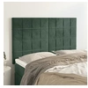 Image de Hoofdborden 4 st 72x5x78/88 cm fluweel donkergroen3116383