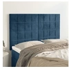 Image de Hoofdborden 4 st 72x5x78/88 cm fluweel donkerblauw3116384