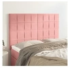 Image de Hoofdborden 4 st 72x5x78/88 cm fluweel roze3116385