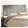Image de Hoofdborden 4 st 100 x 5 x 78/88 cm fluweel lichtgrijs3116398