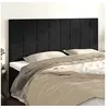 Image de Hoofdborden 4 st 100x5x78/88 cm fluweel zwart3116400