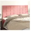 Image de Hoofdborden 4 st 100x5x78/88 cm fluweel roze3116403