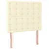 Image de Têtes de lit 2 pcs Crème 100x5x78/88 cm Similicuir