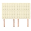 Image de Têtes de lit 4 pcs Crème 72x5x78/88 cm Similicuir