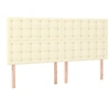Image de Têtes de lit 4 pcs Crème 80x5x78/88 cm Similicuir