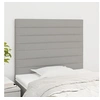 Image de Hoofdborden 2 st 80x5x78/88 cm stof lichtgrijs3116446