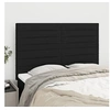 Image de Hoofdborden 4 st 72x5x78/88 cm stof zwart3116472