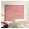 Image de Hoofdborden 2 st 80x5x78/88 cm fluweel roze3116507