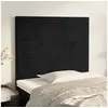 Image de Hoofdborden 2 st 90x5x78/88 cm fluweel zwart3116510