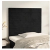 Image de Hoofdborden 2 st 100x5x78/88 cm fluweel zwart3116516
