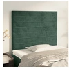 Image de Hoofdborden 2 st 100x5x78/88 cm fluweel donkergroen3116517