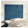 Image de Hoofdborden 2 st 100x5x78/88 cm fluweel donkerblauw3116518