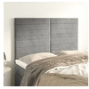 Image de Hoofdborden 4 st 72x5x78/88 cm fluweel lichtgrijs3116520
