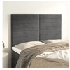 Image de Hoofdborden 4 st 72x5x78/88 cm fluweel donkergrijs3116521