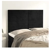 Image de Hoofdborden 4 st 72x5x78/88 cm fluweel zwart3116522