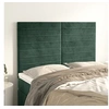 Image de Hoofdborden 4 st 72x5x78/88 cm fluweel donkergroen3116523