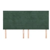 Image de Hoofdborden 4 st 80x5x78/88 cm fluweel donkergroen3116529