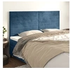 Image de Hoofdborden 4 st 80x5x78/88 cm fluweel donkerblauw3116530