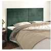 Image de Hoofdborden 4 st 100x5x78/88 cm fluweel donkergroen3116541