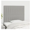 Image de Hoofdborden 2 st 80x5x78/88 cm stof lichtgrijs3116544