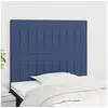 Image de Hoofdborden 2 st 80x5x78/88 cm stof blauw3116550