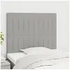 Image de Hoofdborden 2 st 90x5x78/88 cm stof lichtgrijs3116552