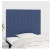 Image de Hoofdborden 2 st 100x5x78/88 cm stof blauw3116566