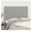 Image de Hoofdborden 4 st 72x5x78/88 cm stof lichtgrijs3116568