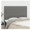 Image de Hoofdborden 4 st 72x5x78/88 cm stof donkergrijs3116569