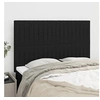 Image de Hoofdborden 4 st 72x5x78/88 cm stof zwart3116570