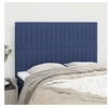 Image de Hoofdborden 4 st 72x5x78/88 cm stof blauw3116574