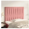 Image de Hoofdborden 2 st 80x5x78/88 cm fluweel roze3116605