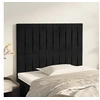 Image de Hoofdborden 2 st 90x5x78/88 cm fluweel zwart3116608