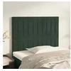 Image de Hoofdborden 2 st 90x5x78/88 cm fluweel donkergroen3116609