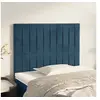 Image de Hoofdborden 2 st 90x5x78/88 cm fluweel donkerblauw3116610