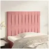 Image de Hoofdborden 2 st 100x5x78/88 cm fluweel roze3116617