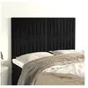 Image de Hoofdborden 4 st 72x5x78/88 cm fluweel zwart3116620