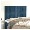 Image de Hoofdborden 4 st 72x5x78/88 cm fluweel donkerblauw3116622