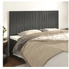 Image de Hoofdborden 4 st 100x5x78/88 cm fluweel donkergrijs3116637