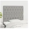 Image de Hoofdborden 2 st 90x7x78/88 cm stof lichtgrijs3116650